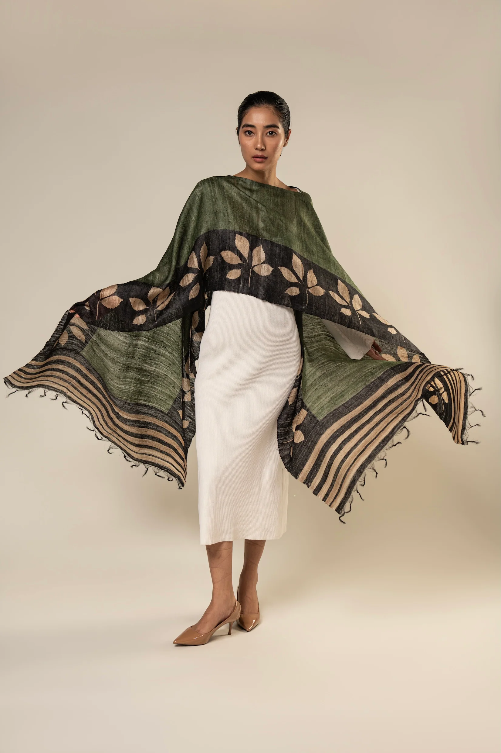 Aeshaane Tussar Peace Silk 3-in-1 Capes (Click for more options) - Image 19