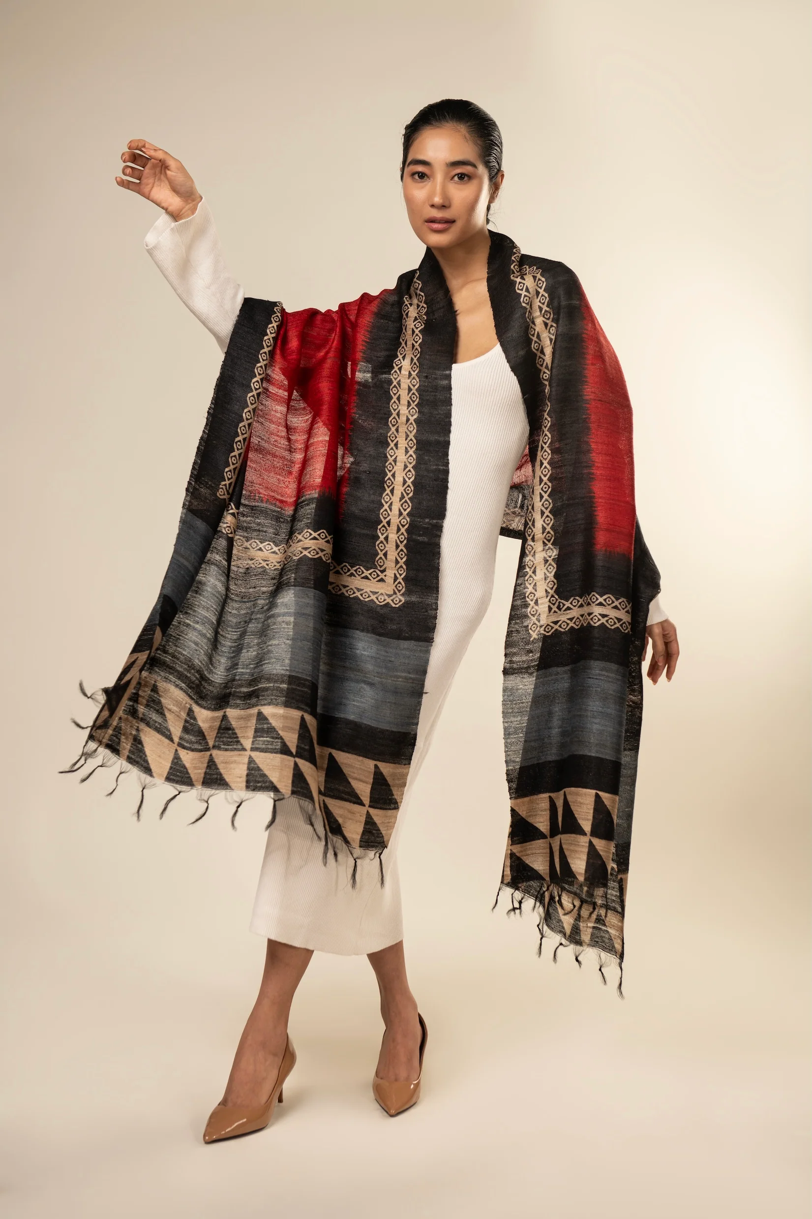 Aeshaane Tussar Peace Silk 3-in-1 Capes (Click for more options) - Image 25