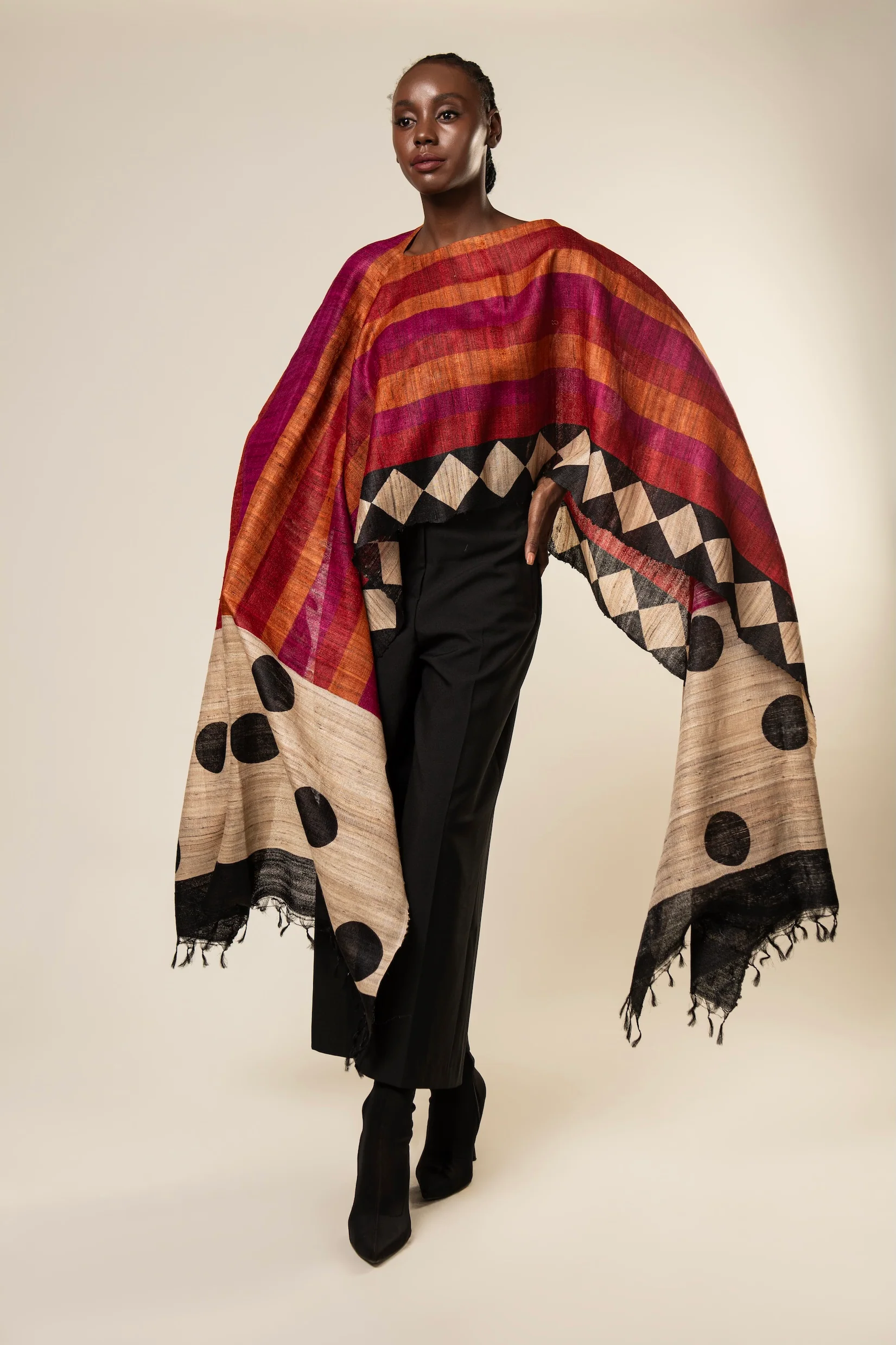 Aeshaane Tussar Peace Silk 3-in-1 Capes (Click for more options) - Image 9