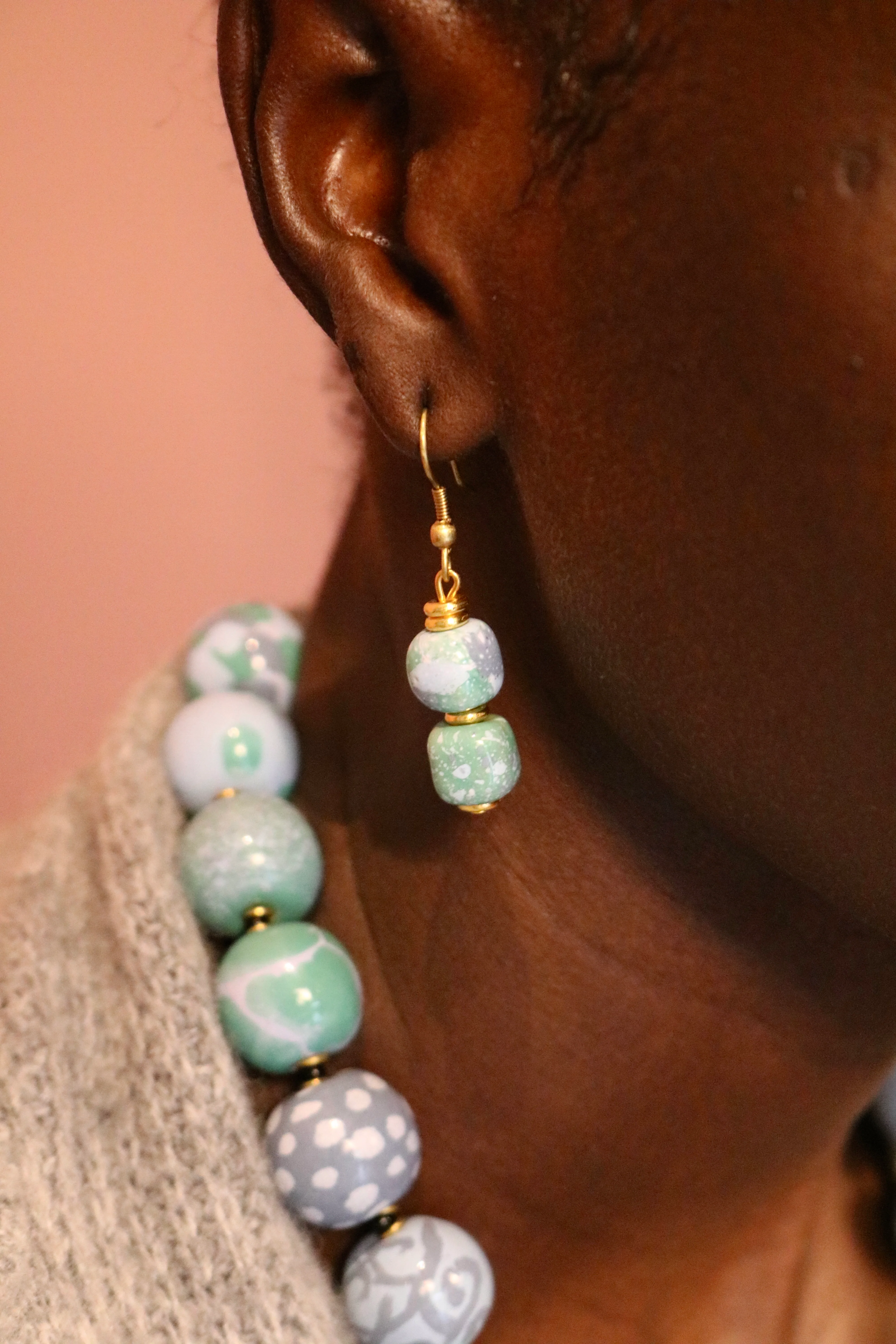 Kazuri Blueshell Earrings