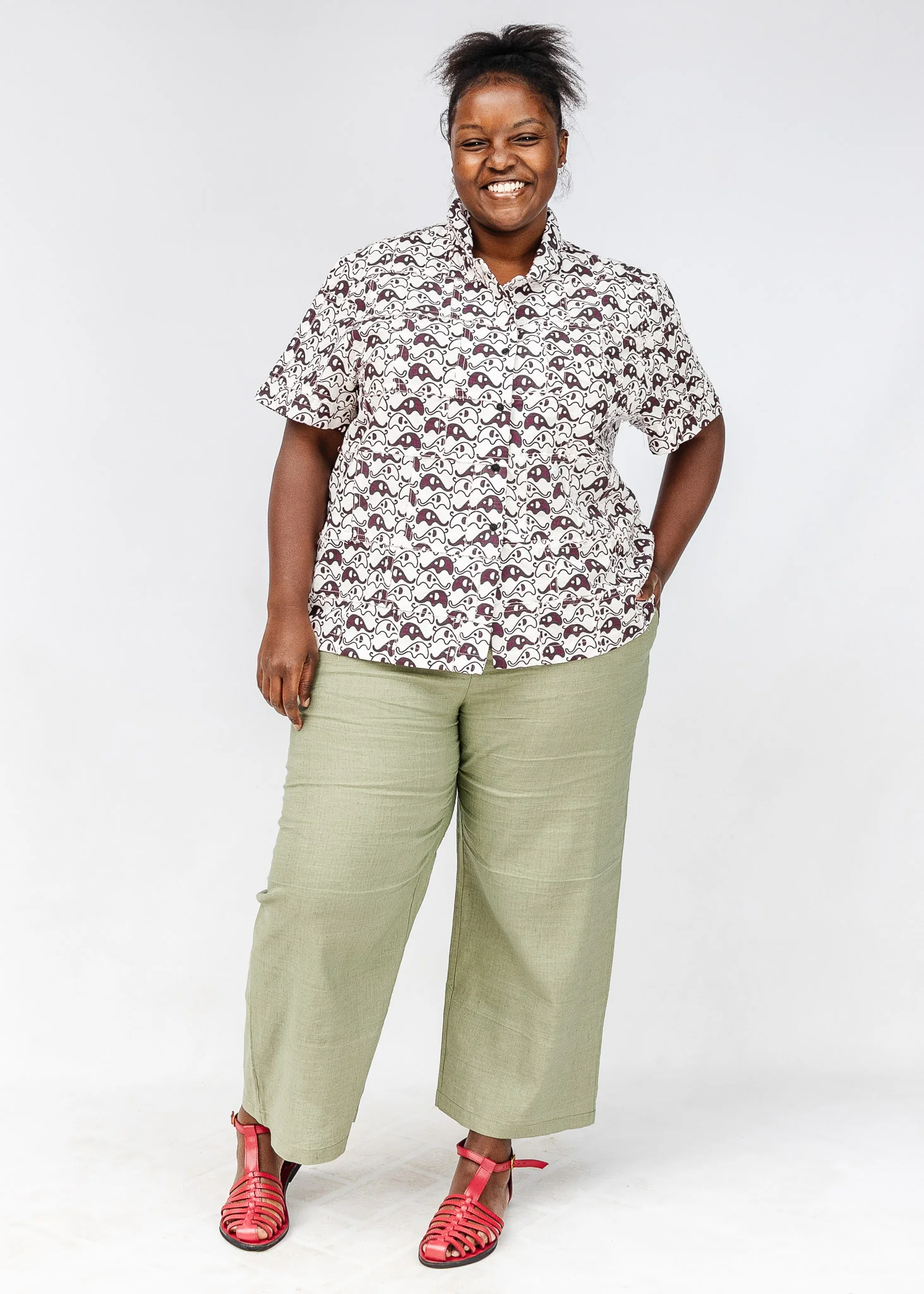 Collective Memory Relaxed Patchwork Short Sleeved Shirt