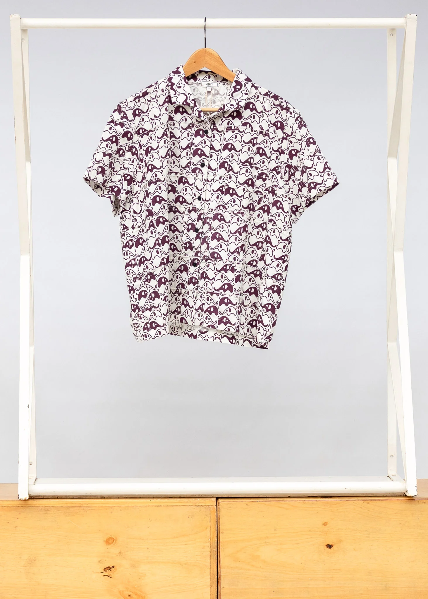 Collective Memory Relaxed Patchwork Short Sleeved Shirt - Image 2