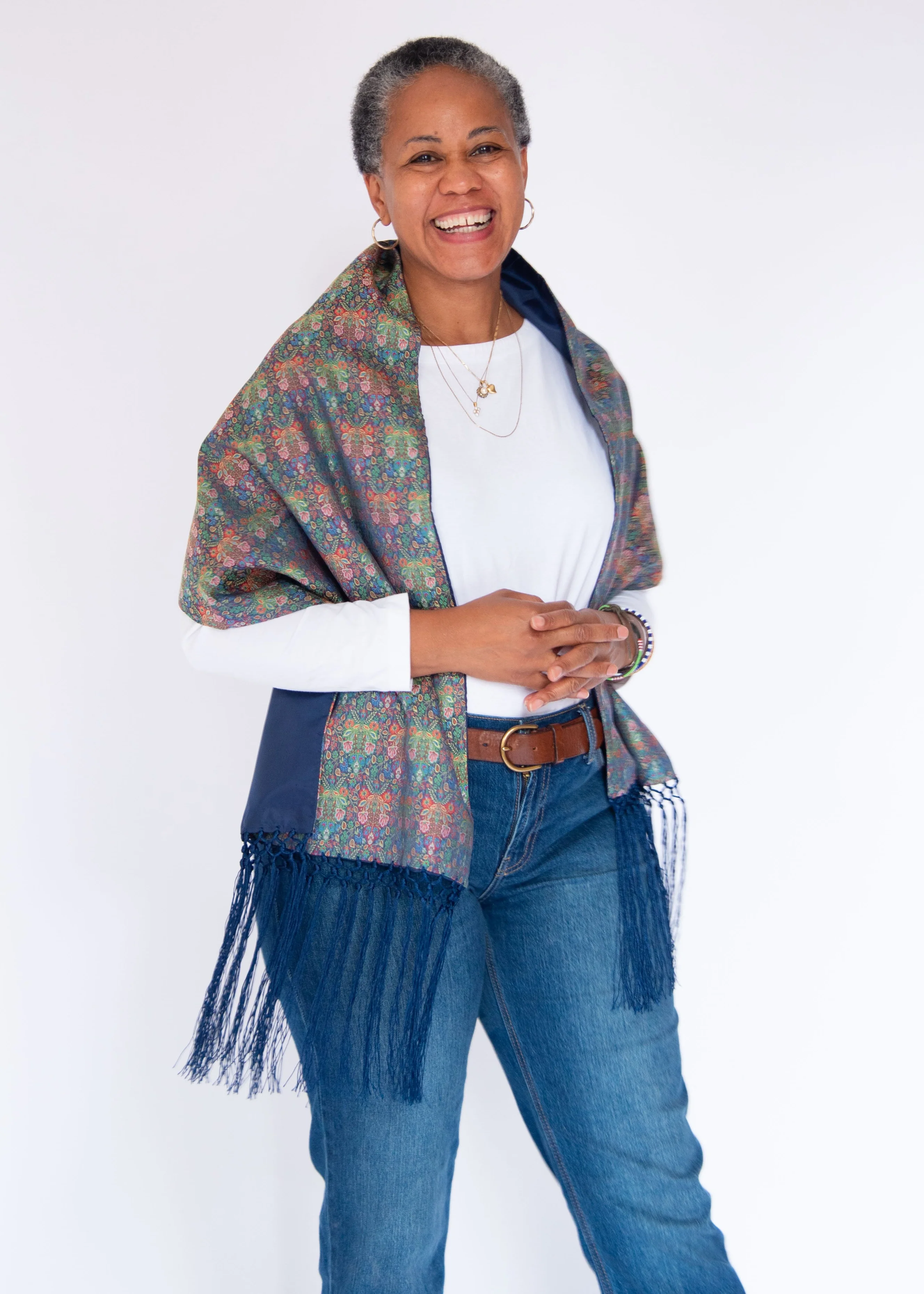 Silk Brocade Scarves - Image 2