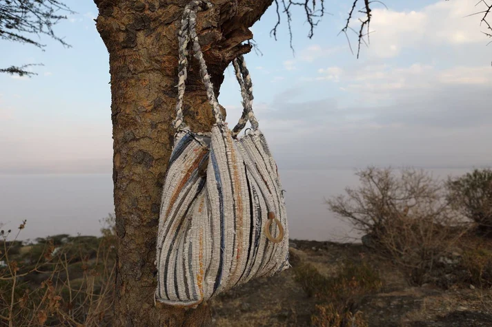Fasika Upcycled Ethiopian Cotton Bag - Image 4