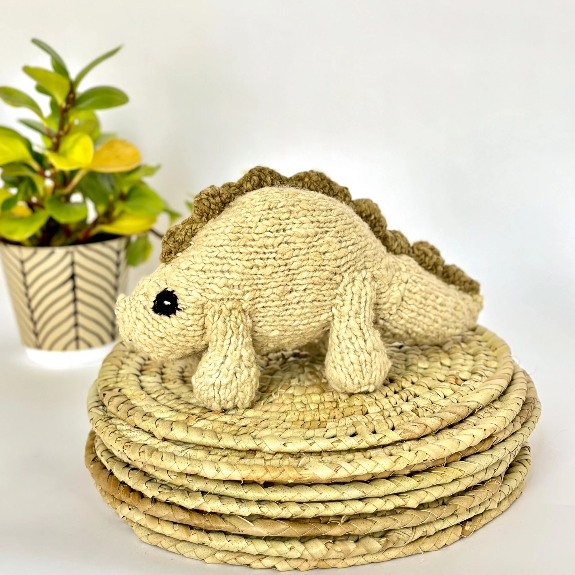 Hand-Knit Wool and Cotton Stuffed Animals - Image 15