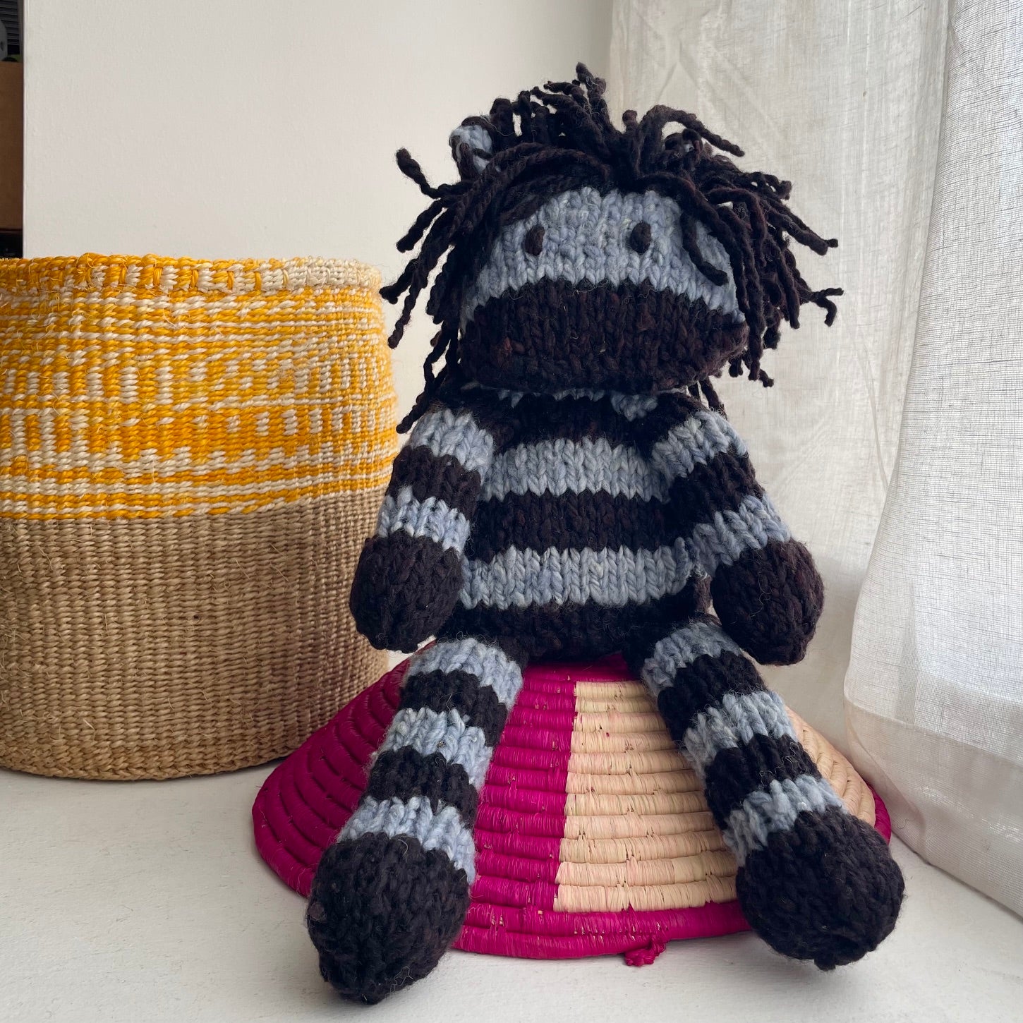 Hand-Knit Wool and Cotton Stuffed Animals - Image 7