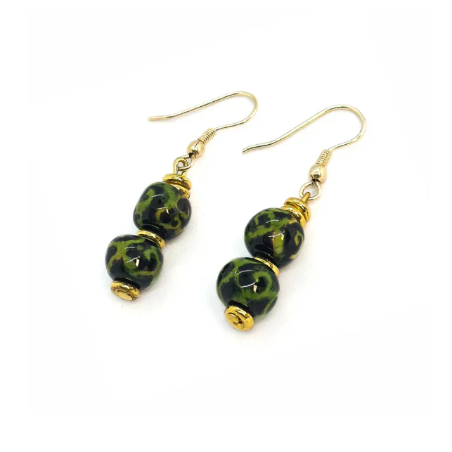 Kazuri Grass Jumper Earrings