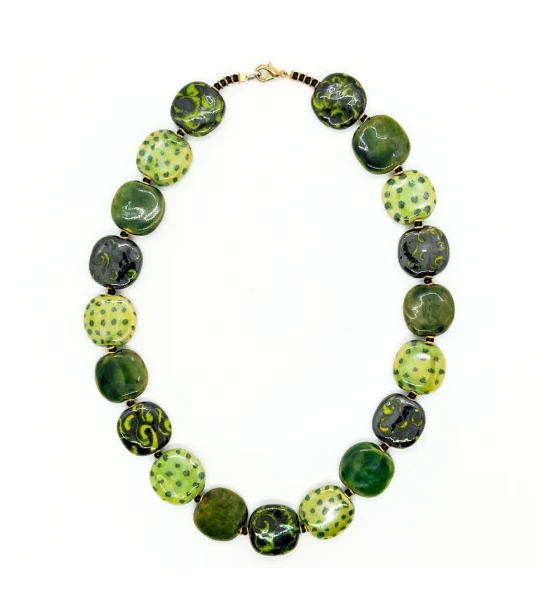 Kazuri Grass Jumper Necklace 22"