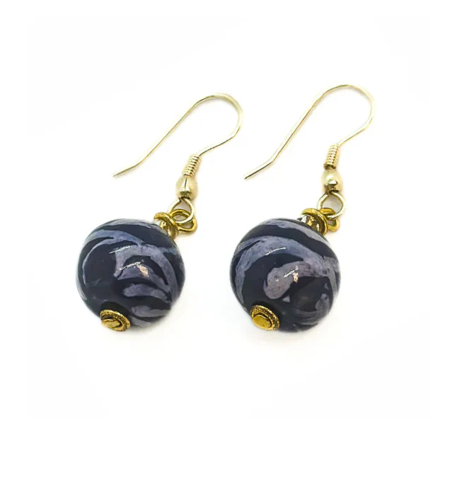 Kazuri Purple Match Earrings