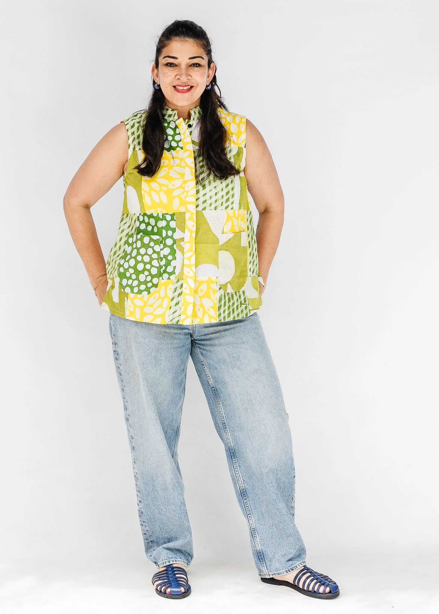 Primavera Patchwork Sleeveless Shirt